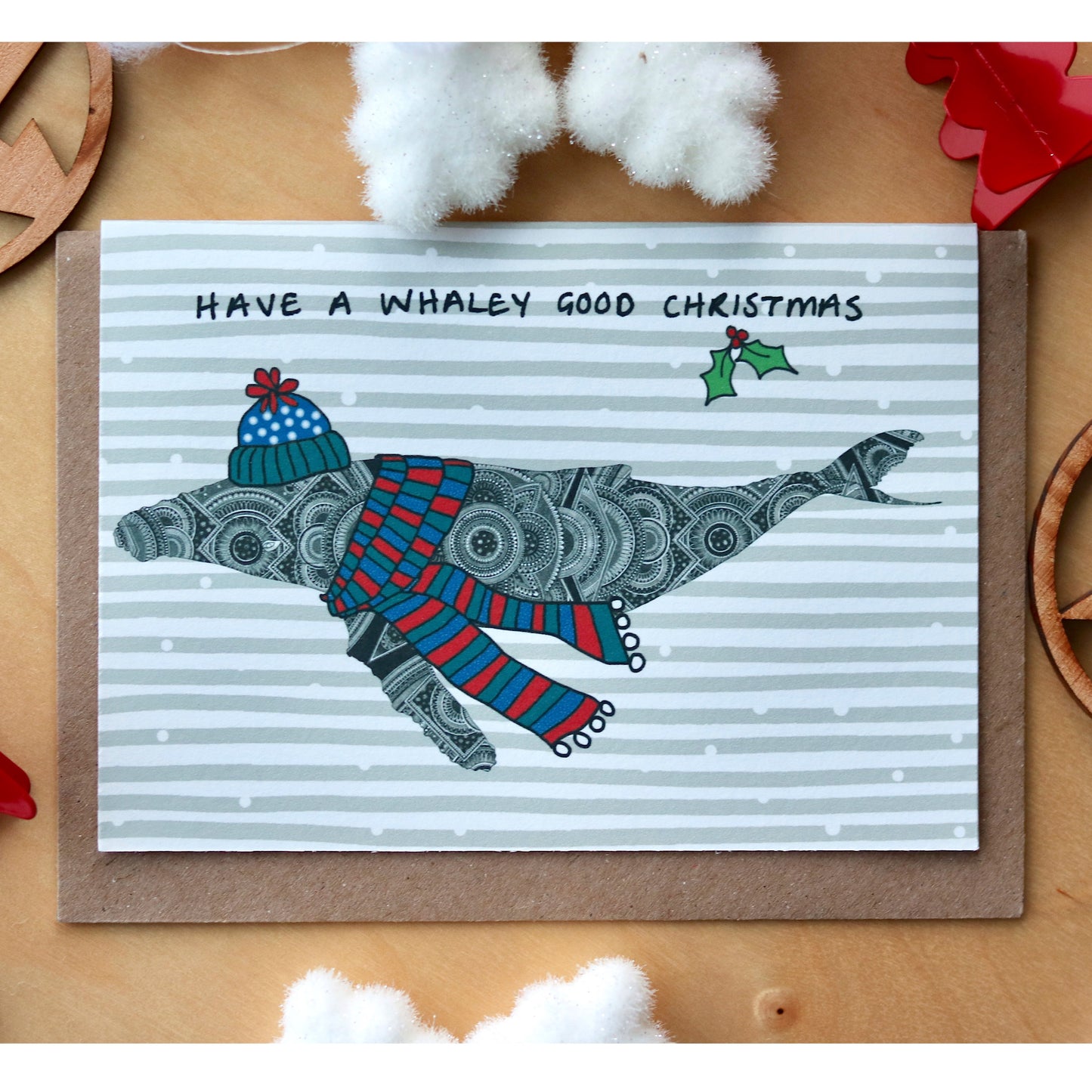 Whale Christmas Card