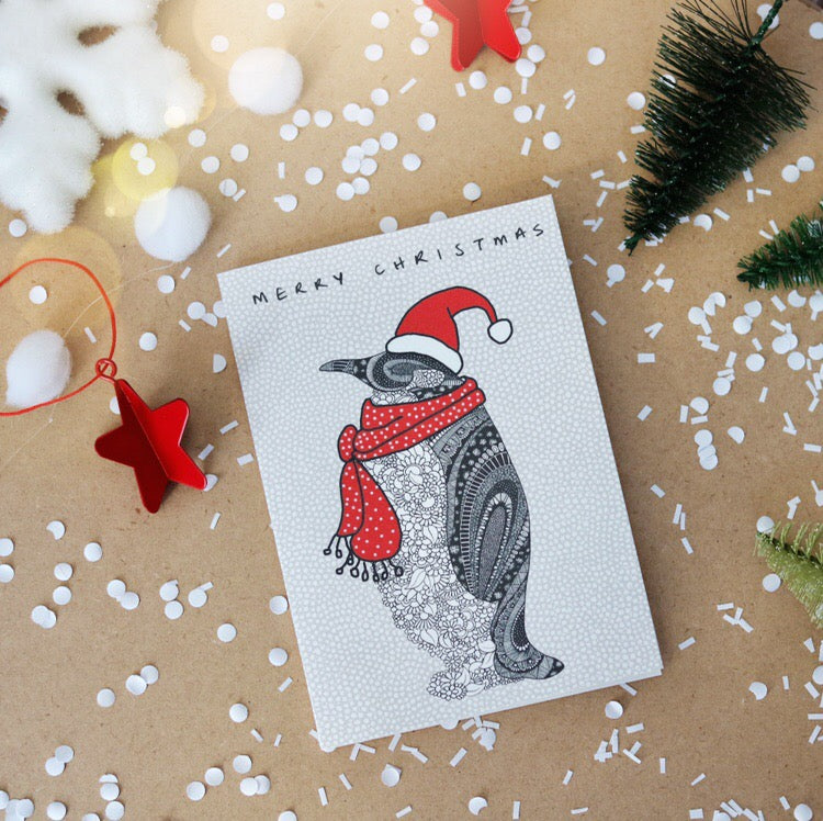 Penguin Christmas Card