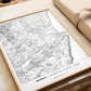 Aberdeen Linear Topography Map Print