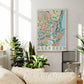 Aberdeen Colourful Topography Map Print