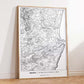 Aberdeen Linear Topography Map Print