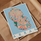 Isle of Arran Colourful Topography Map Print