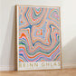 Beinn Ghlas Colourful Topography Map Print