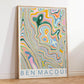 Ben Macdui Colourful Topography Map Print