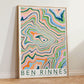 Ben Rinnes Colourful Topography Map Print