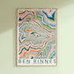 Ben Rinnes Colourful Topography Map Print