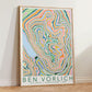 Ben Vorlich Loch Lomond Colourful Topography Map Print
