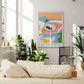 Calton Hill Colourful Topography Map Print