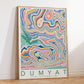 Dumyat Colourful Topography Map Print