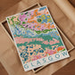 Glasgow Colourful Topography Map Print