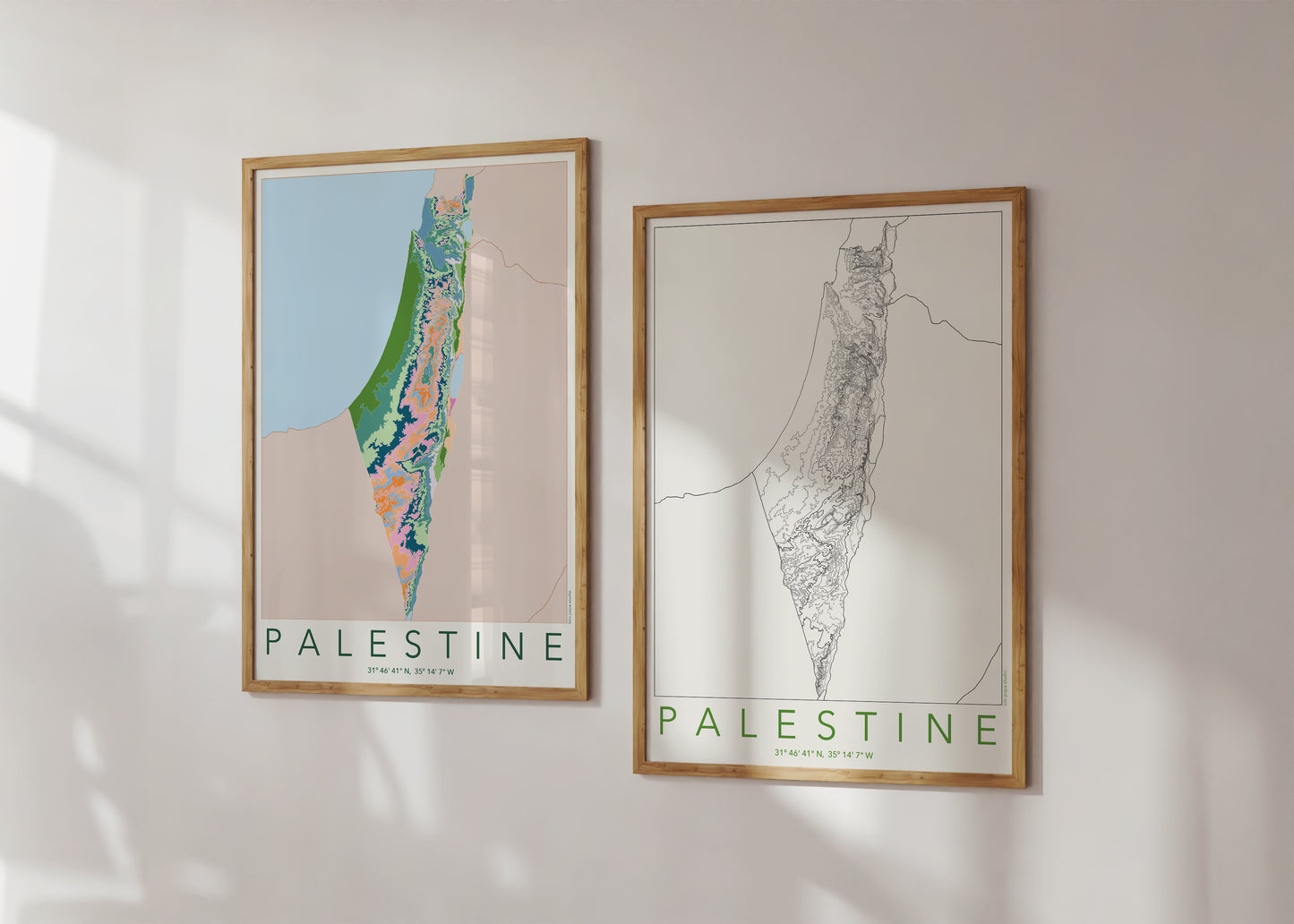 Historic Palestine Map Fundraiser Print for Palestinian Aid