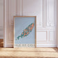 Isle of Coll Colourful Topography Map Print