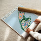Isle of Iona Colourful Topography Map Print