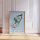 Isle of Iona Colourful Topography Map Print