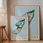 Isle of Iona Colourful Topography Map Print