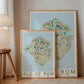 Isle of Rùm Colourful Topography Map Print