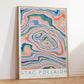 Stac Pollaidh Colourful Topography Map Print