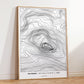 Stac Pollaidh Topography Map Print