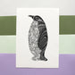 SALE - A4 Penguin Print - **Damaged Corner**