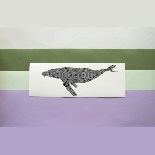 SALE - Long Whale Print **Discontinued Size** 2 available