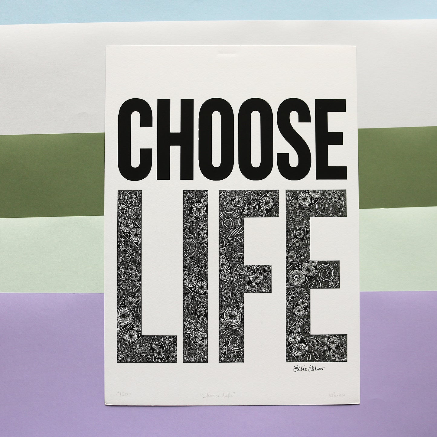 SALE - A3 Choose Life Trainspotting Print - **Clip Mark & Old Branding**