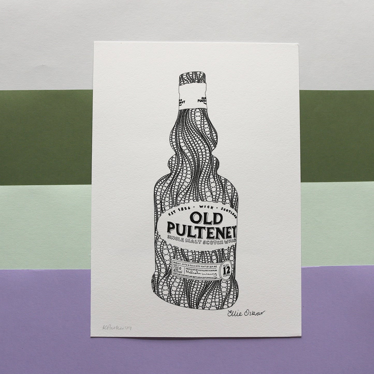 SALE - A3 Old Pulteney Print **Old Branding**