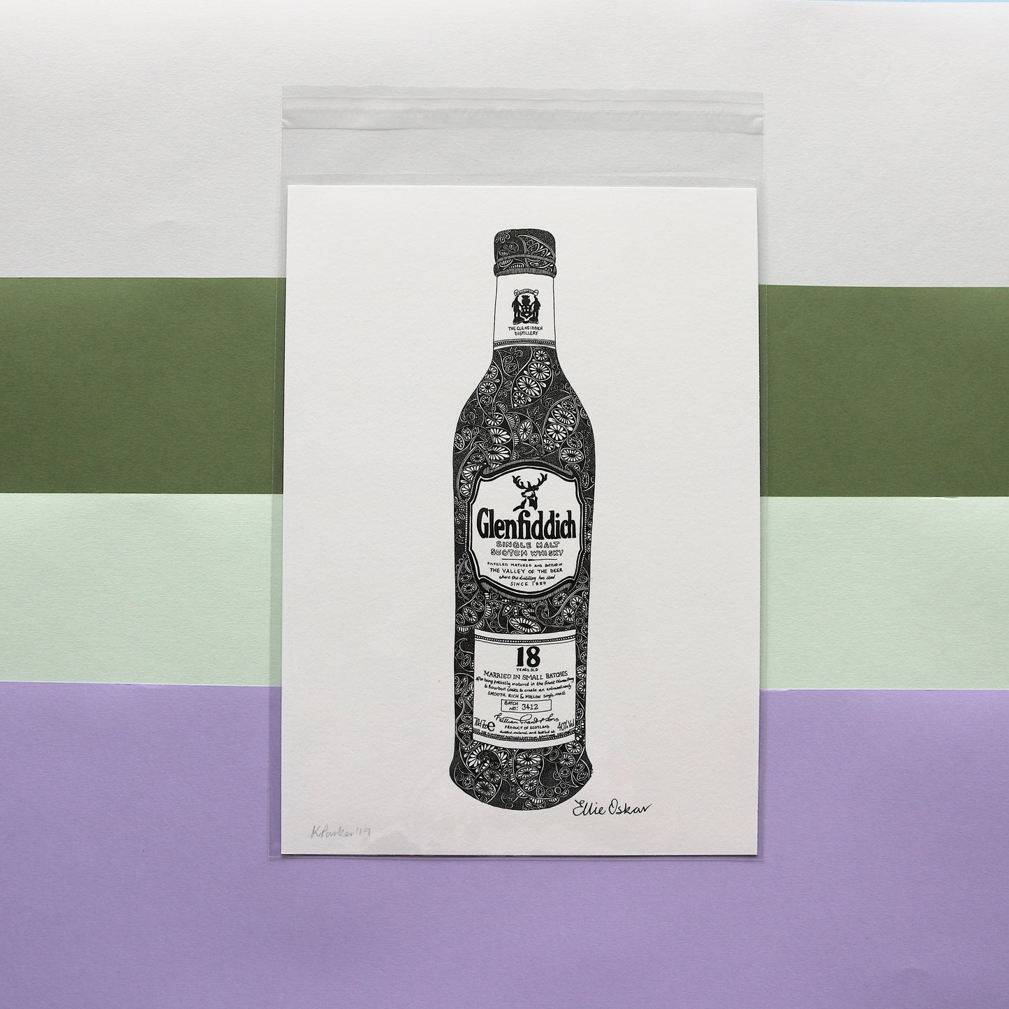 SALE - A3 Glenfiddich Print **Old Branding** - 2 available