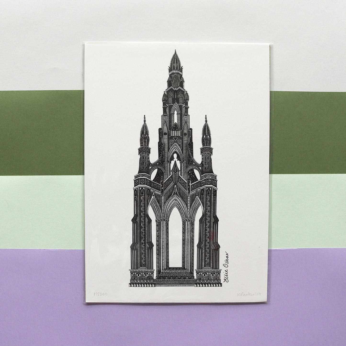 SALE - A3 Scott Monument **Old Branding** - 3 available