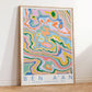 Ben A'an Colourful Topography Map Print