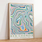 Ben Chonzie Colourful Topography Map Print