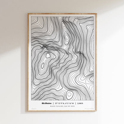 Blà Bheinn Topography Map Print
