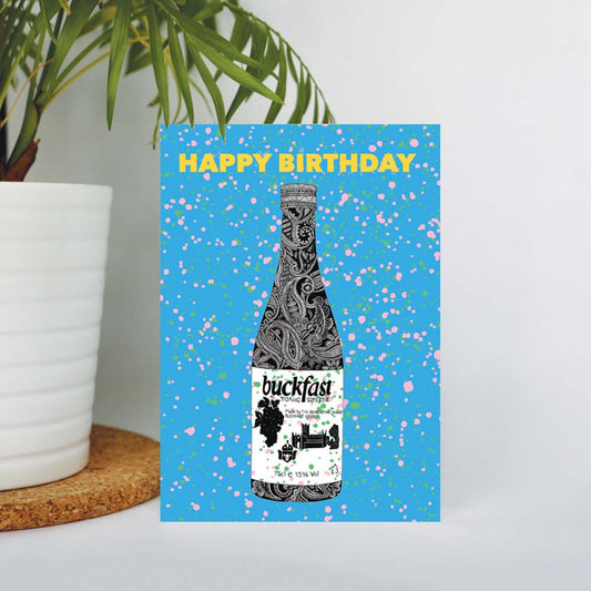 Buckfast Colourful Birthday Card