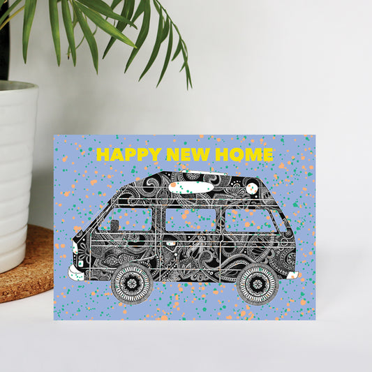 Camper Colourful New Home Card