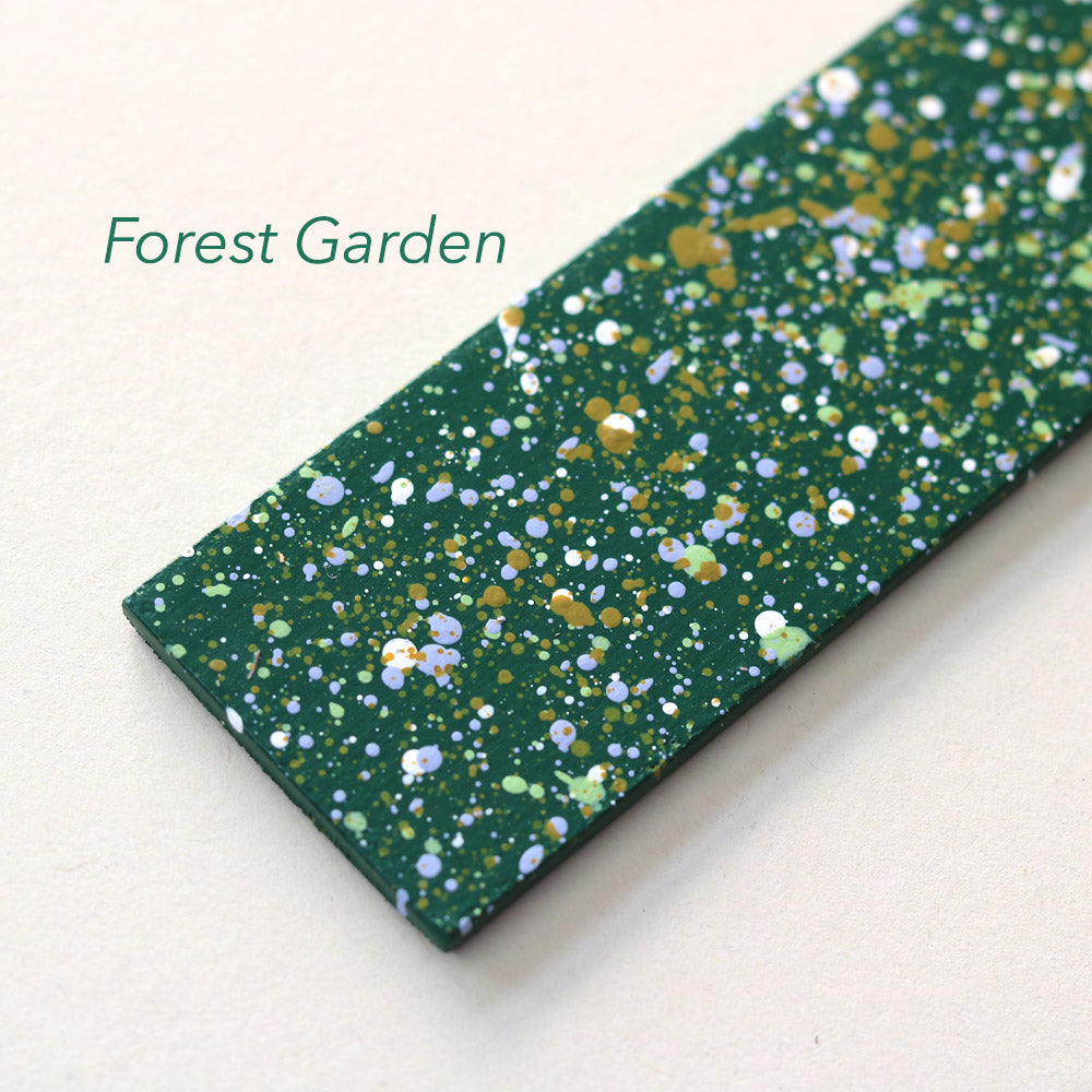 Sample paddle of Forest Garden colour way for kilo papa studio's hand painted frames