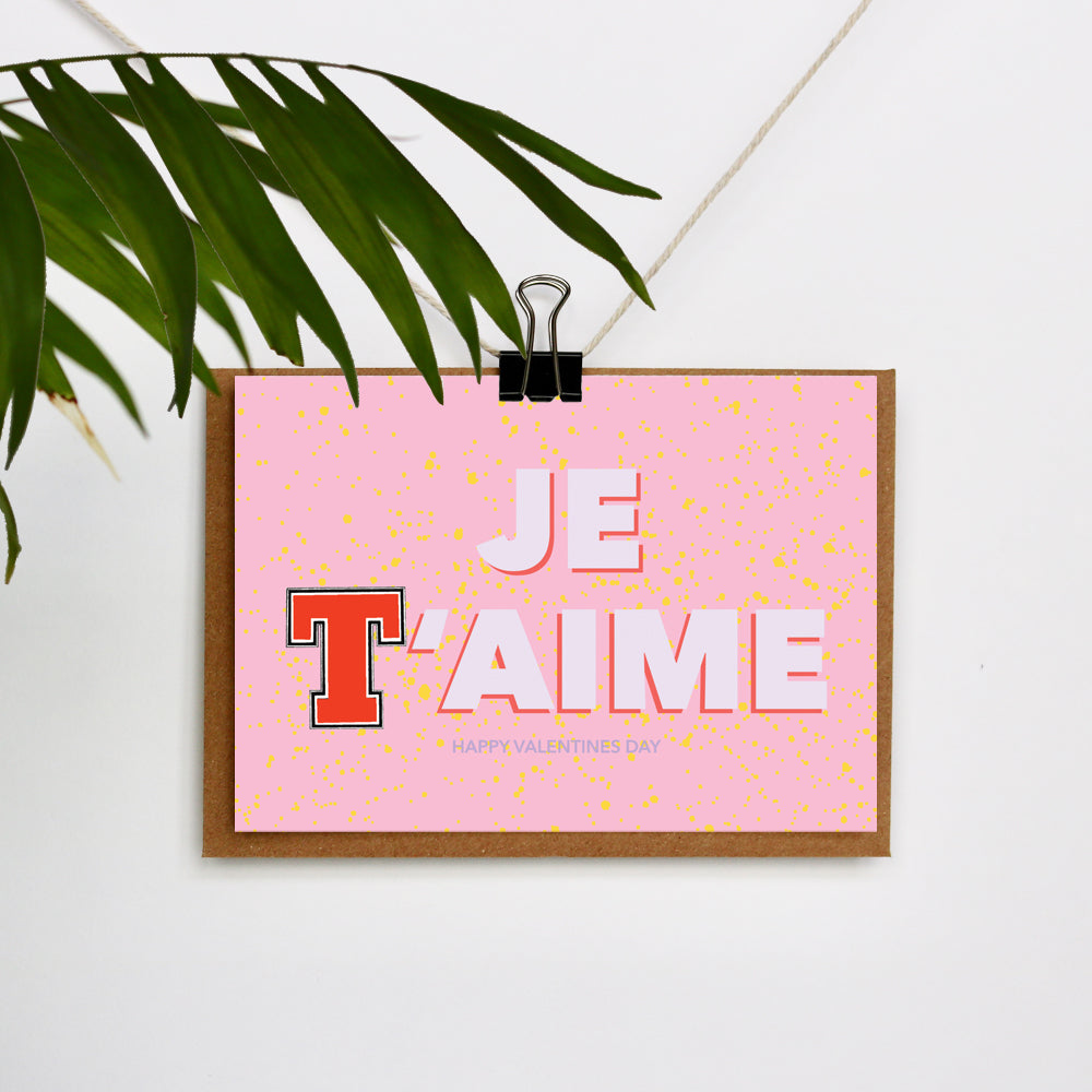 Tennents "Je T'Aime" Valentines Day Card