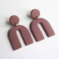 Arch Dangles in Dusty Pink