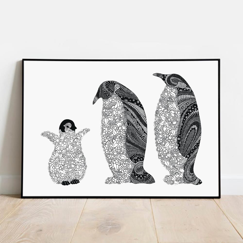 Penguin Family Print