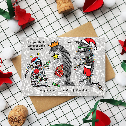 Penguin Family Christmas Card