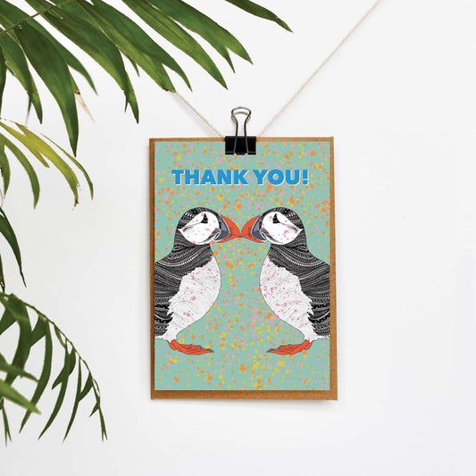 Puffin Couple Thank You Card