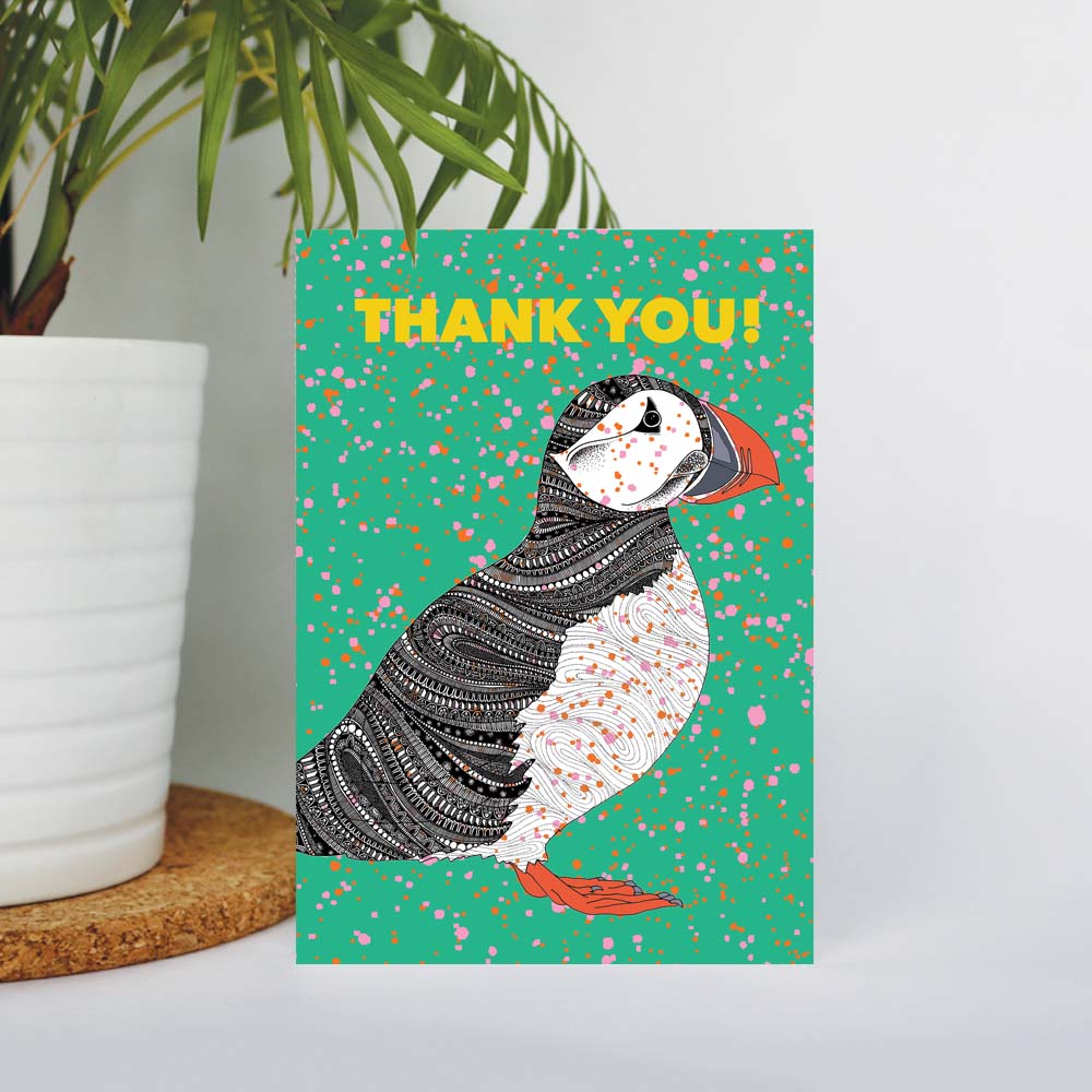 Puffin Thank You Card