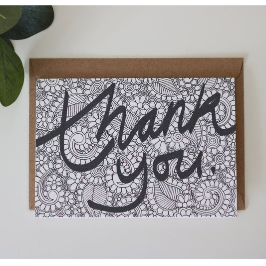 Doodle Thank You Card