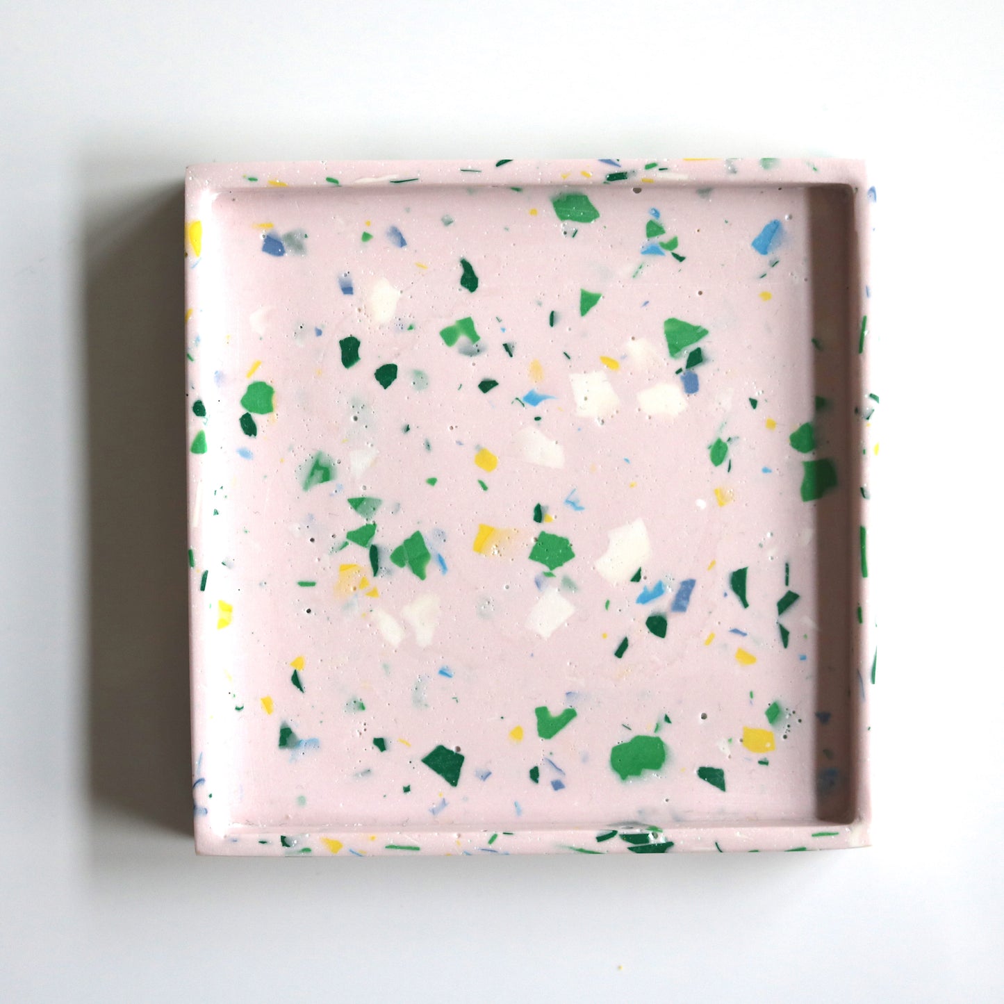 Square Trinket Tray in Pink Terrazzo