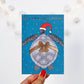 Turtle Bow Foiled Christmas Card