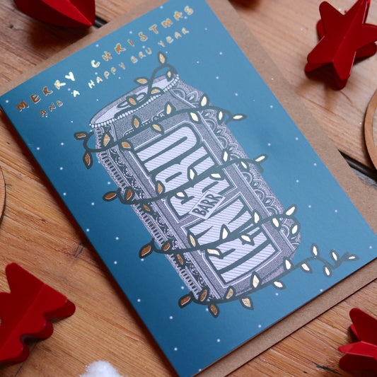 Irn Bru Foiled Christmas Card