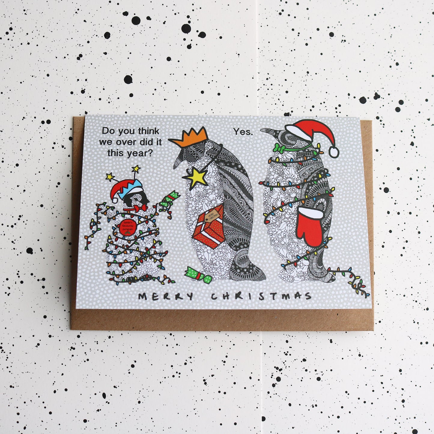 Penguin Family Christmas Card