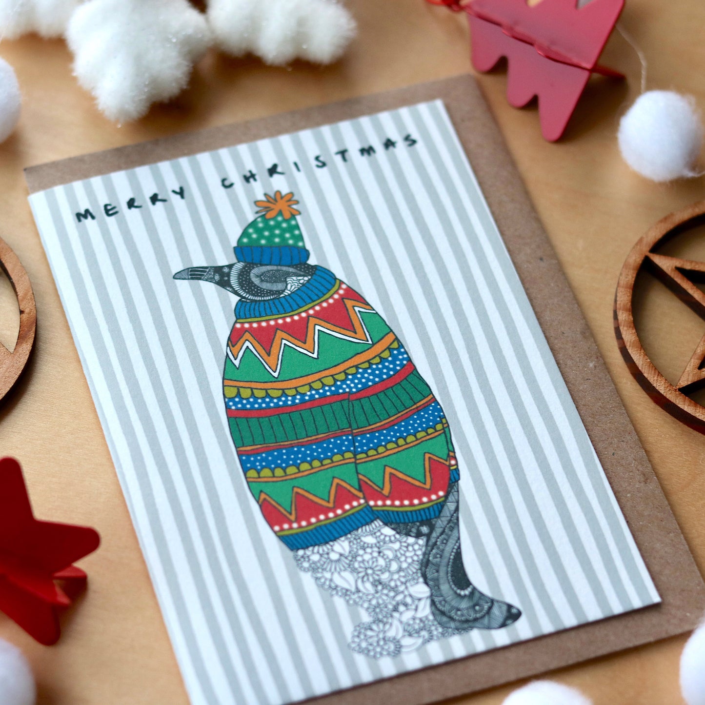 Penguin in Jumper Christmas Card