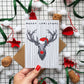 Scottish Stag Head Christmas Card