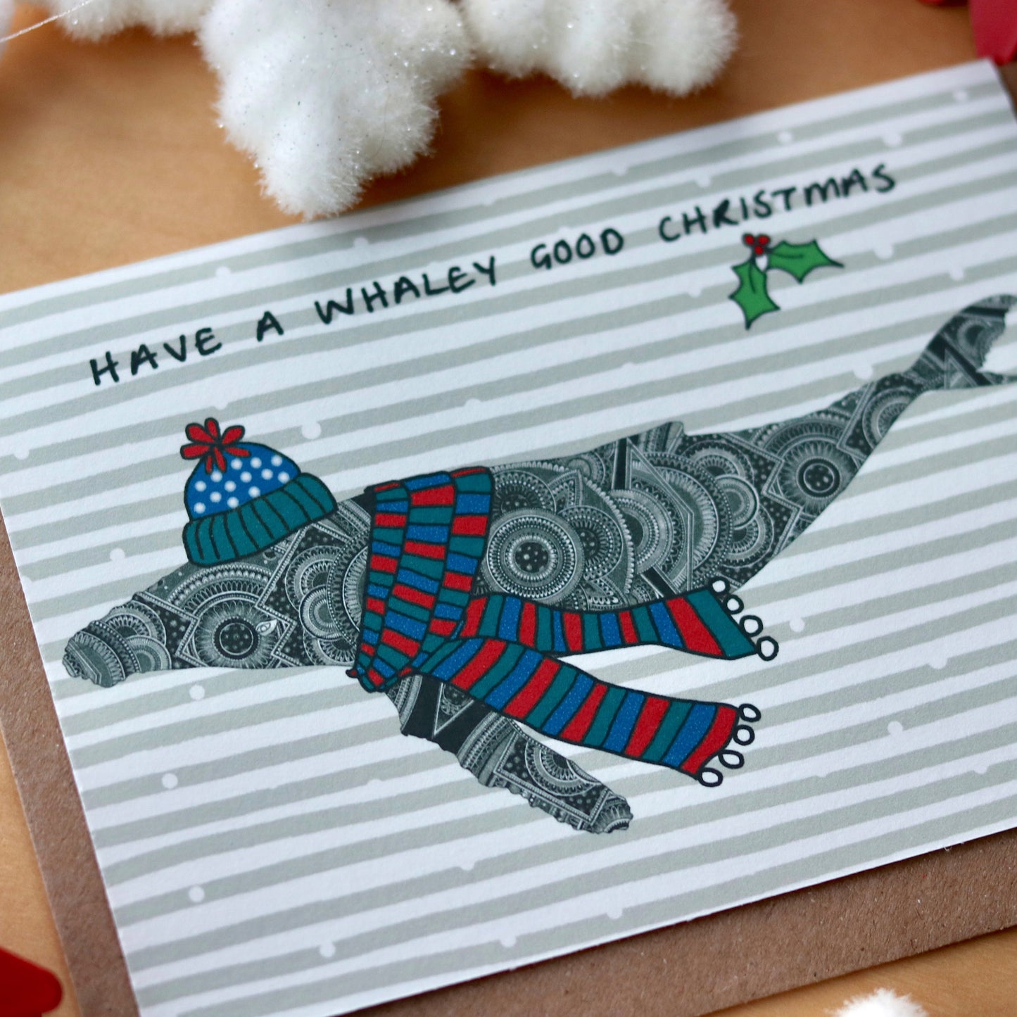 Whale Christmas Card
